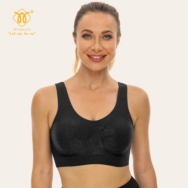 Crossfit Fit Women Plus Size Black Everyday Full Coverage Bra