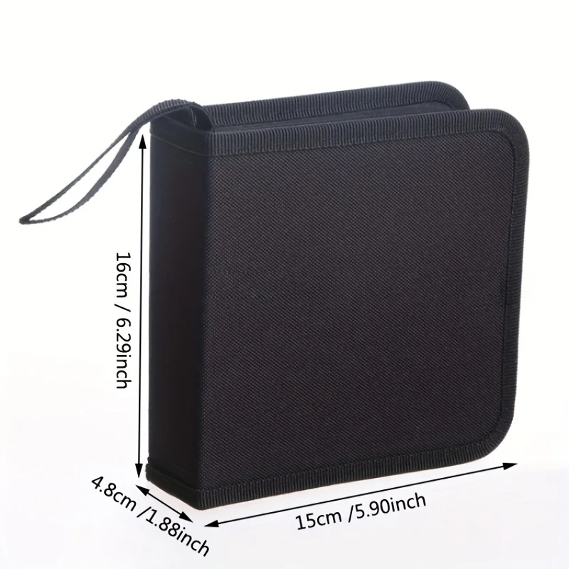 One Pack 40 Tablets CD/DVD Case Holder Portable Wallet Disc Storage Binder For Car Home & Travel
