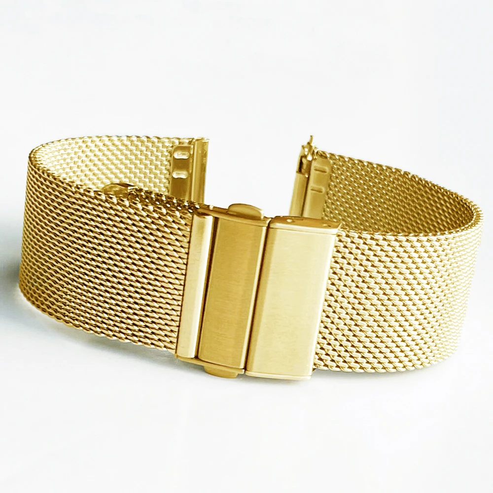 Cinturino Magnetico Milanese Per Orologio, Acciaio Inox, Larghezze 18-20-22mm, Sostituzione Anello