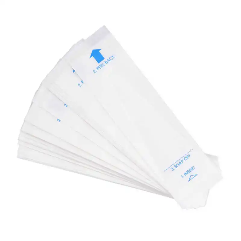 50PCS Thermometer Probe Cover PE Film Paper 9.5x2.5cm Disposable Accurate Reliable Thermometer Probe Cover Set 6