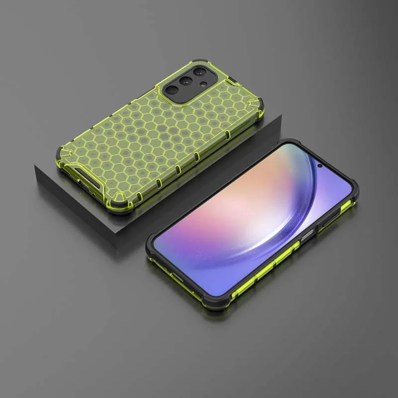 Luxury Honeycomb Hybrid Shockproof Phone Case - 2-in-1 Design