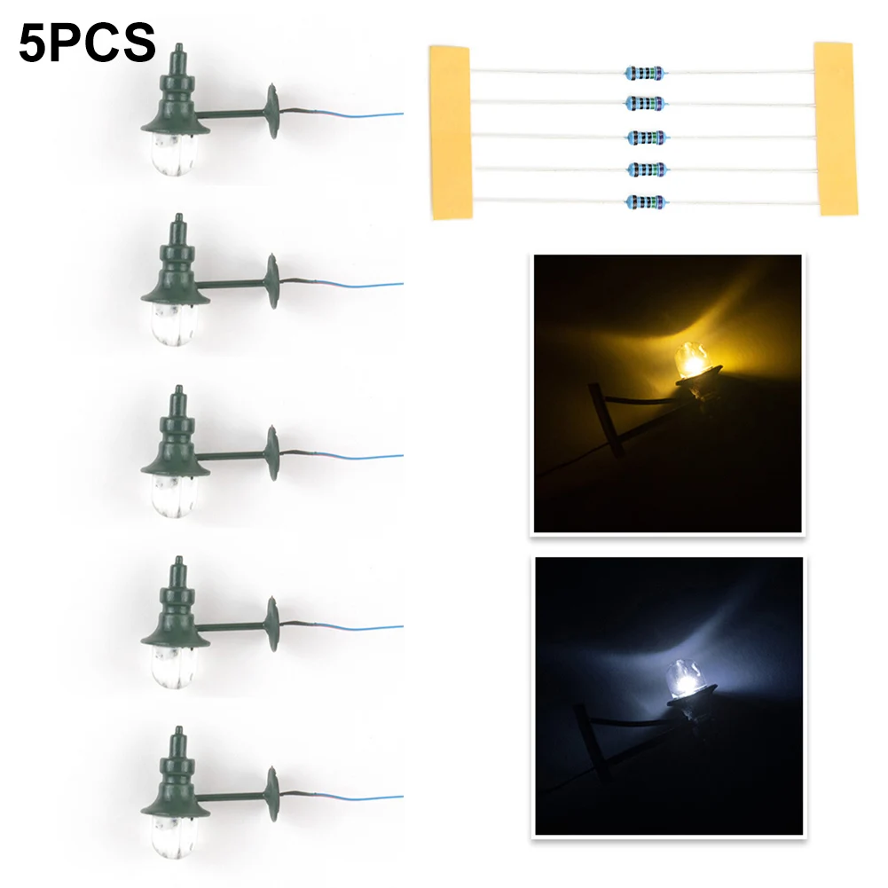 

Railway Train Lamp Wall Lights White/warm HO Scale Railway Train Lamp Warm White 3V/12V LED Street Light Sand Table Model Garden