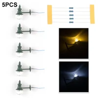 Railway Train Lamp Wall Lights White/warm HO Scale Railway Train Lamp Warm White 3V/12V LED Street Light Sand Table Model Garden 1