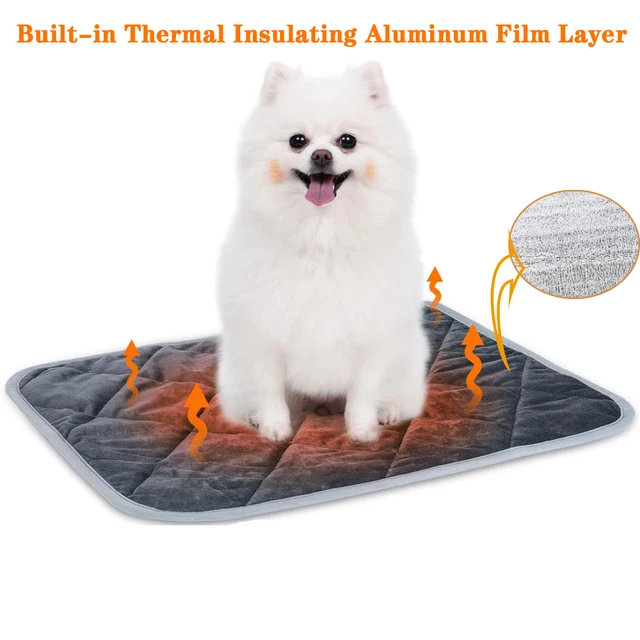 Sf3322e4a1ed74372be176f4c3ef1450dj.jpg Self Heating Pet Pad, Extra Warm Thermal Dog Crate Pad Washable Anti-Slip Kennel Mat Pet Supplies for Medium Small Dogs and Cats