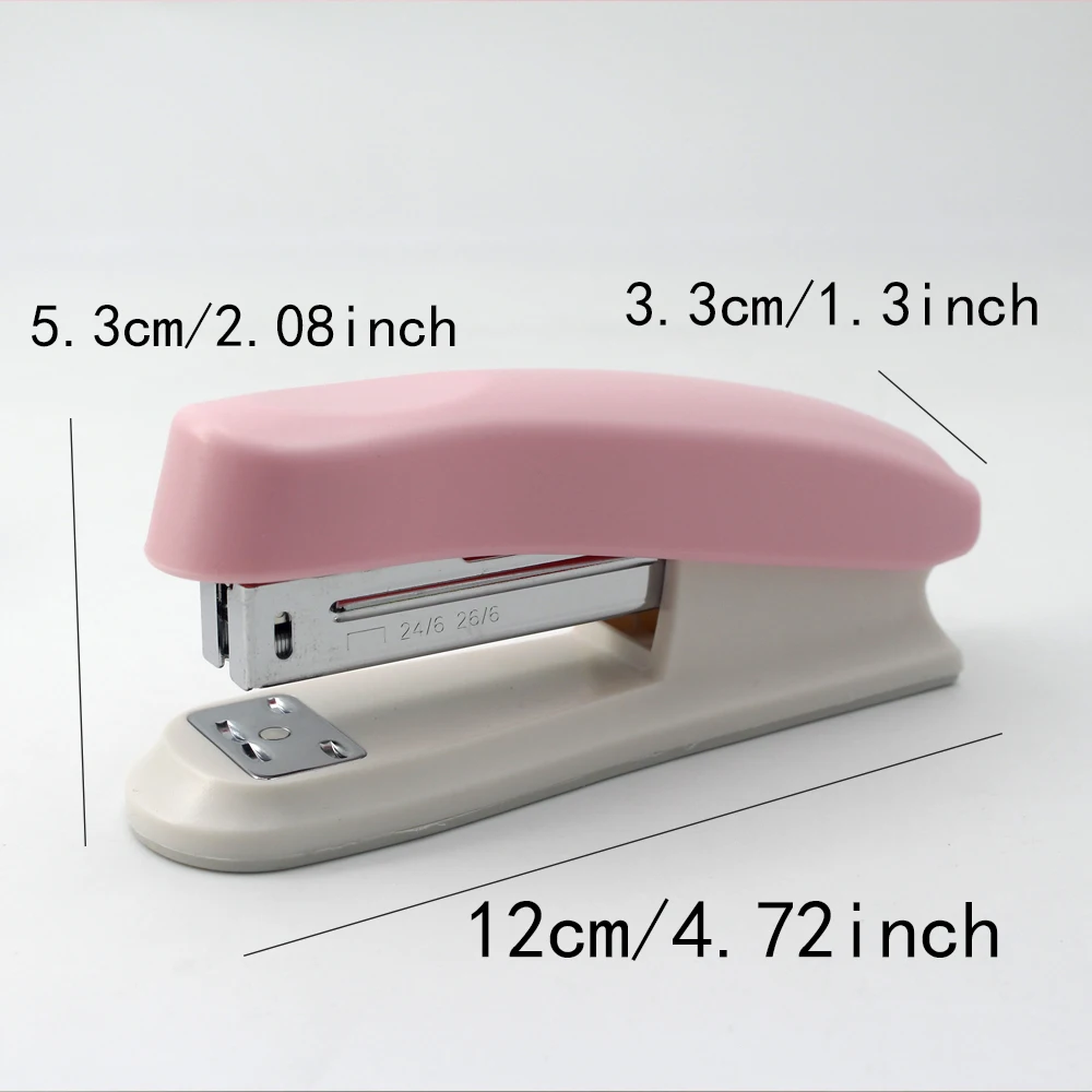 Macaron-colored desktop stapler Suitable for 24mm/26mm staples For school push stapler mini stapler set hand stapler metal stapler