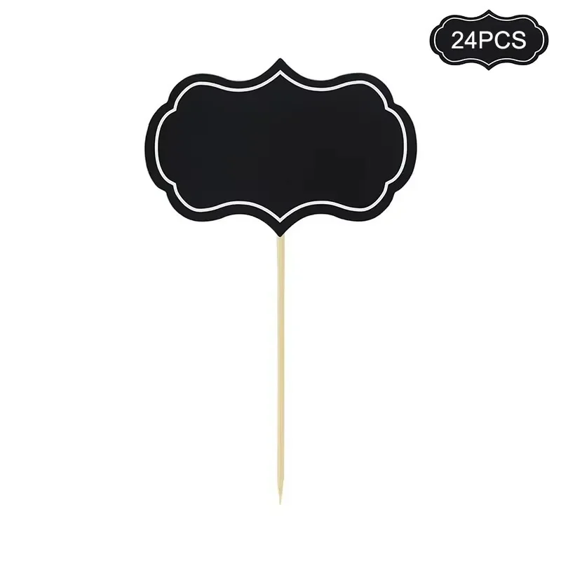 24pc Mini Blackboard Paperboard Message Slate Business Card Holder Memo Label Brand Number Table Price For Party Decor Supplies
