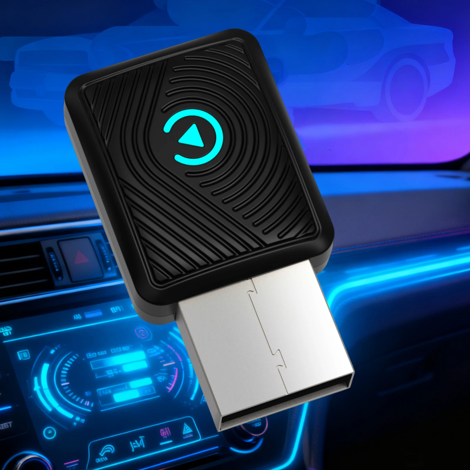 BT 5.3 2-in-1 무선 CarPlay 안드로이드 오토 어댑터 미니 BT USB A & USB C 동글 무선 CarPlay 어댑터 (아이폰 & 안드로이드용)