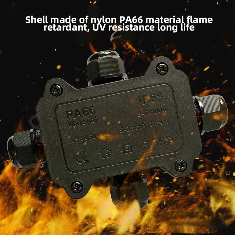 Description Picture 3 of itemIP68 Waterproof Junction Box with Terminal Outdoor 450V 3-10mm Branch Wiring Connector Street Lamp Designed for Buried Wires