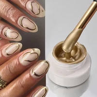 1Box Gold Metallic Painging Gel Nail Polish Super Bright Gold/Silver Mirror Metal Chrome Varnish Drawing French Line Nail Gel*&^ 1