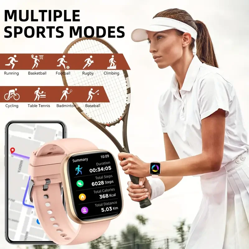 IUTECH P114 smart watch men women 1.85" Bluetooth call health waterproof swimming for Android IOS