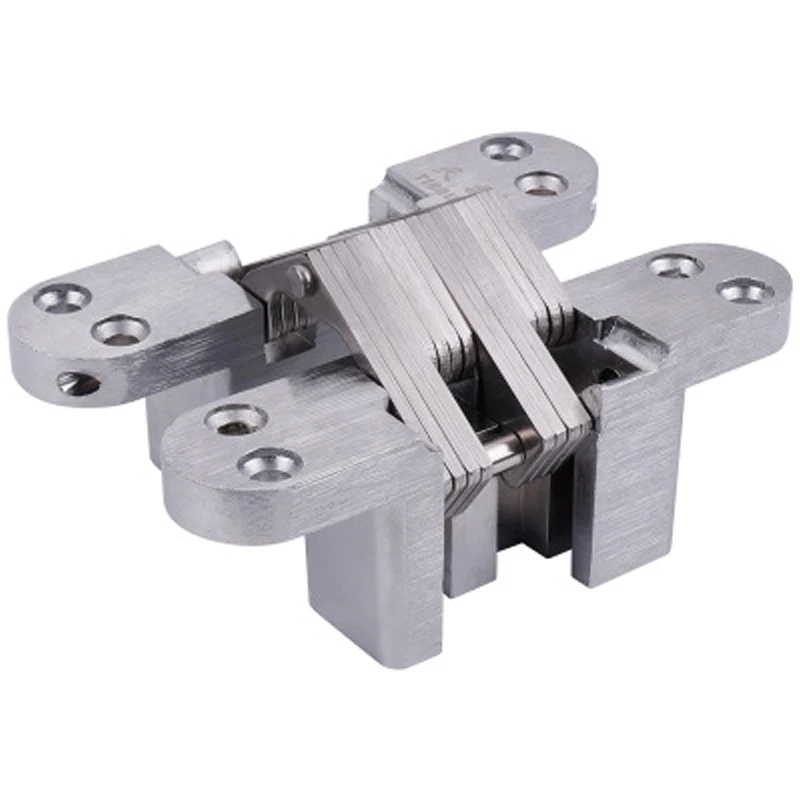 Stainless Steel Hinges Door Hinges 7 Size 304 Stainless Steel Hidden Hinges Invisible Concealed Folding Door Hinge Screw Furniture Hardware