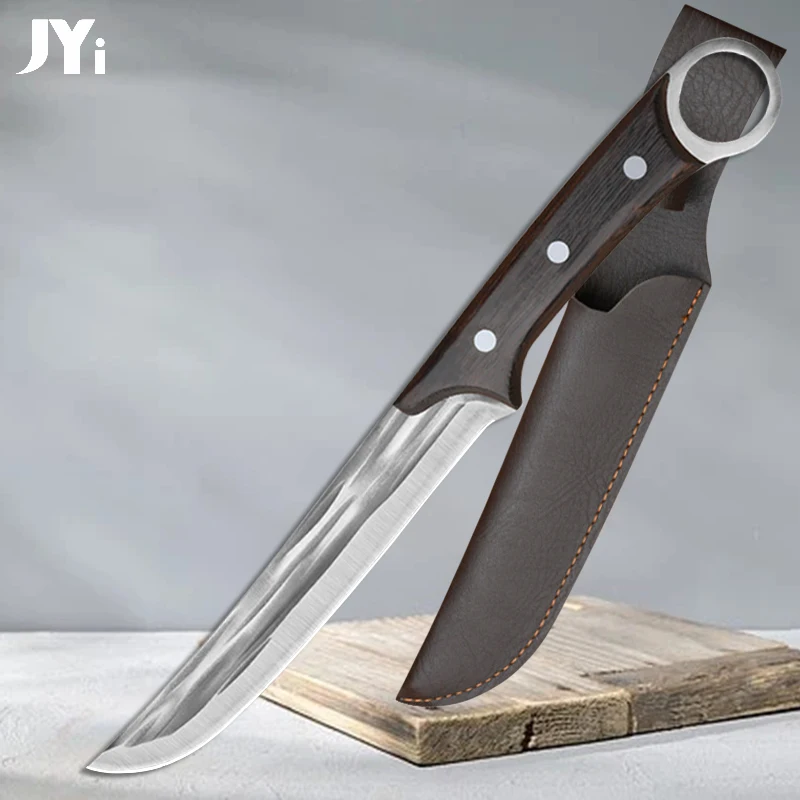 

Forged Boning Knife Kitchen Utility Knife Cleaver Chef Slicing Meat Sushi Cutting BBQ Fishing Knife with Gift Cover