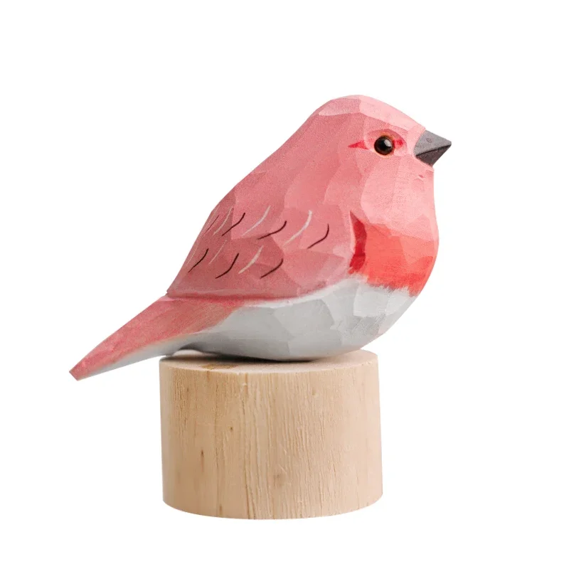 

Handmade Fat Bird Figurine, Woodcarving, Desktop Decoration, Healing Gift, Home Decor