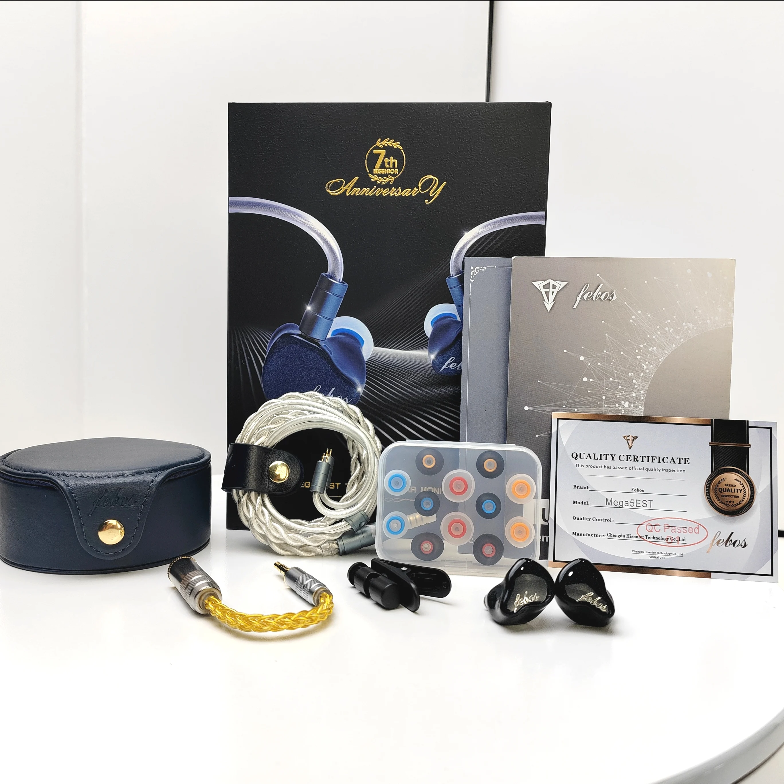 イヤホン Hisenior Mega5est Hisenior Mega5Est Bass+ 1DD+2BA+2EST Drivers IEM