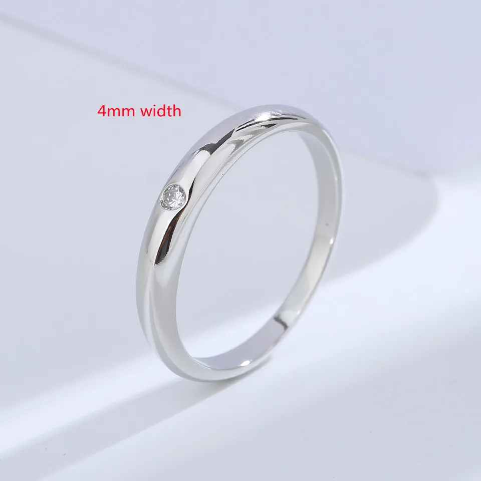 925 Sterling Silver Ring silver rings silver ring wedding rings For Woman Man Fashion Wedding Fine Jewelry Circle Box