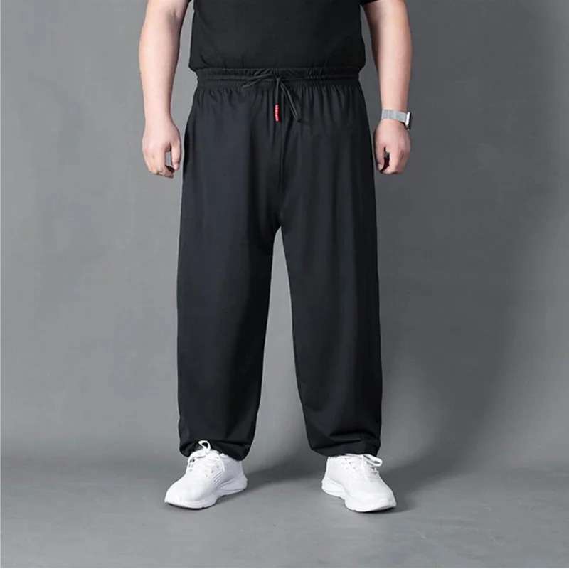 Sports Pants Men Summer Casual Sweatpants Thin Plus Size 11XL 12XL Loose Elasticity Stretch Breathable