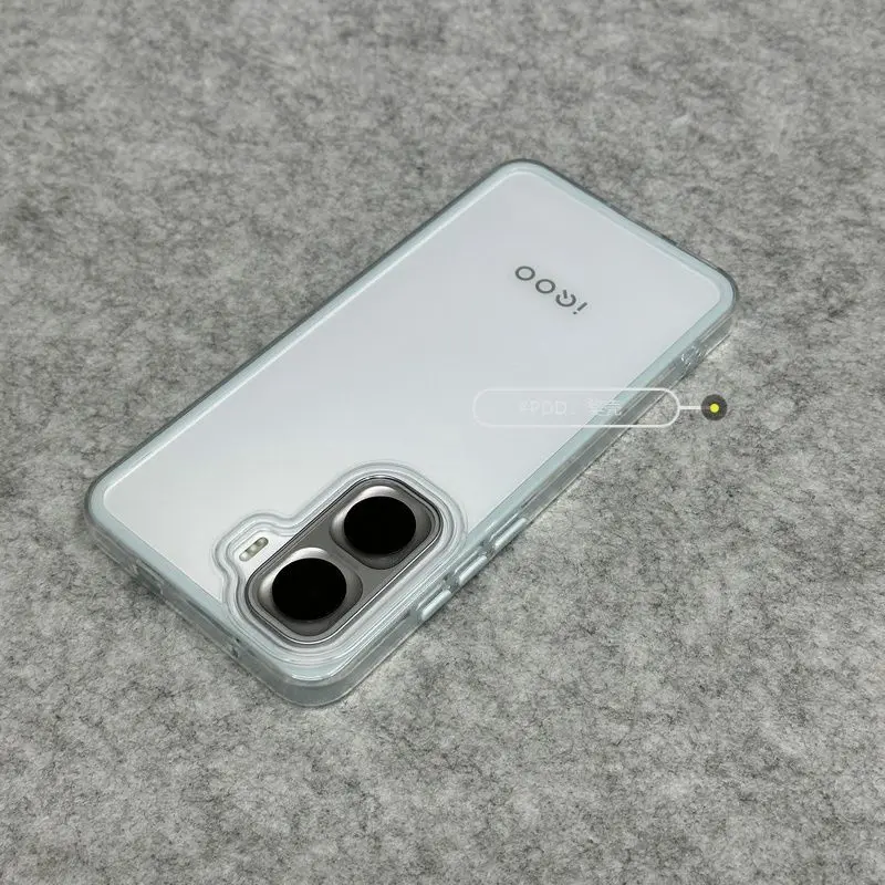Transparent Two-in-One TPU Anti-fingerprint Shockproof Bumper Case