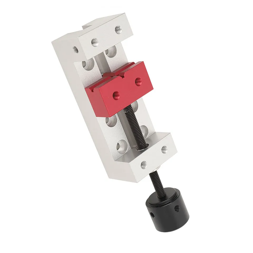 Gazaar 50mm Mini Aluminum Flat Vise - Drill Press & Bench Clamping Tool (Red) - View #6