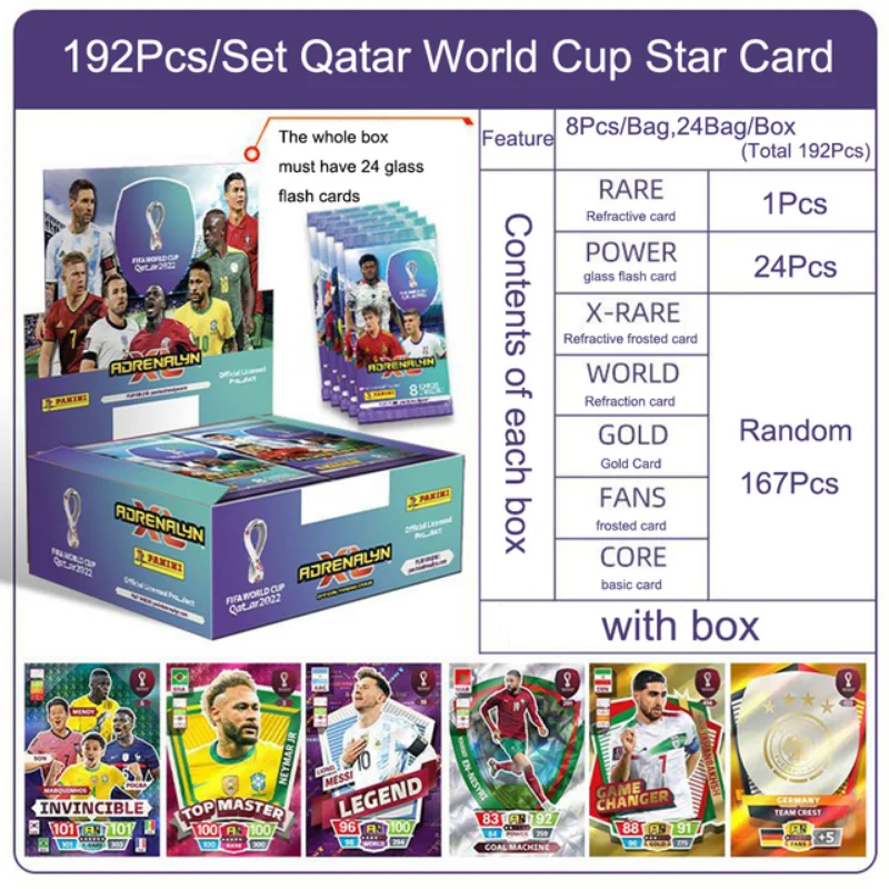 Original 2022 World Cup Qatar Panini Football Soccer Star Card