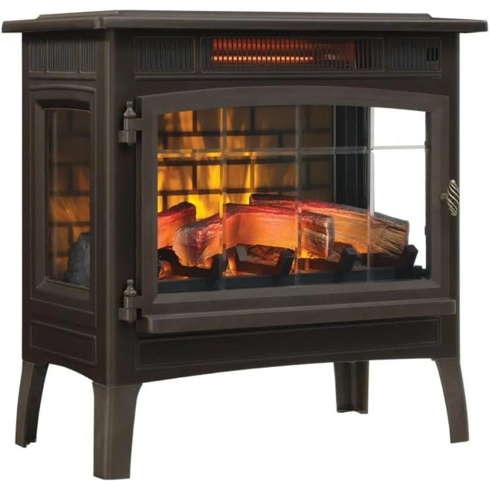 NEW duraflame Freestanding Electric Fireplace Stove Heater with 3D Flame Effect for 1,000 Sq. Ft. Room, Black 2