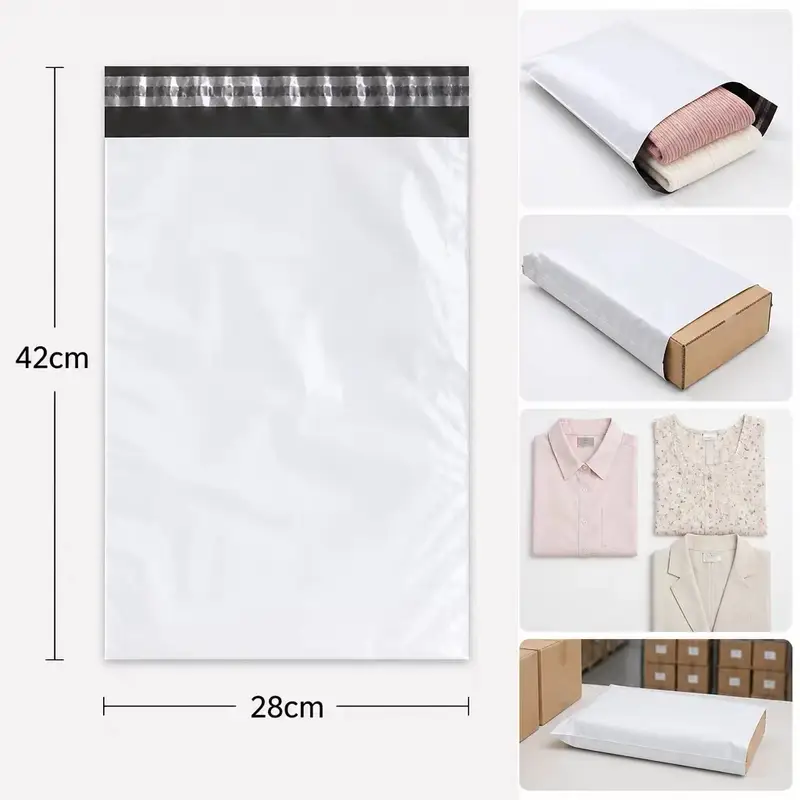 50Pcs White Courier Mailer Bags Packaging Poly Package Plastic Self-Adhesive Mailing Express Bag Envelope Postal Pouch Mailing - Image 14
