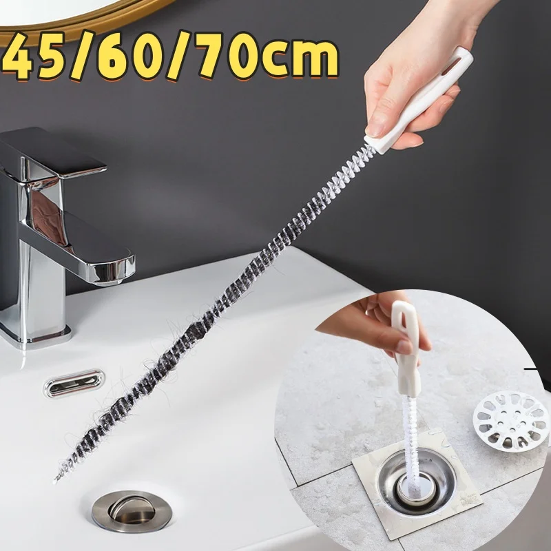 Pipe Dredging Brush Bathroom Hair Sewer Sink Cleaning Drain Cleaner Flexible Kitchen Clog Remover
