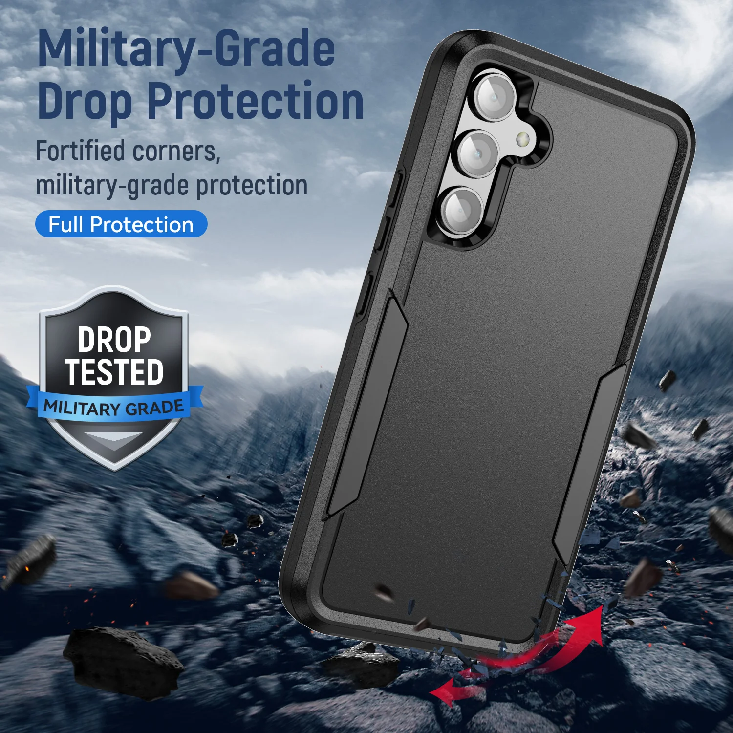 Heavy Duty Armor Shockproof Phone Case - Durable Protective Back Cover