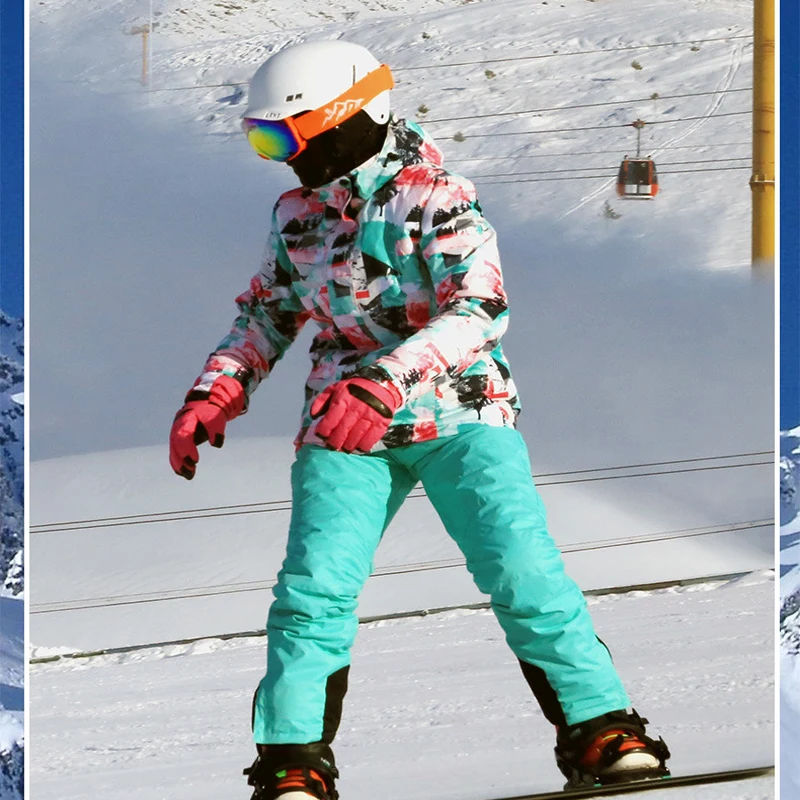 Traje De Snowboard Para Conjunto De Peto Esquí Al Aire Libre, De Snowboard Y Pantalón De Cálido Y Grueso, Impermeable Y A Prueba De Viento - Sets De