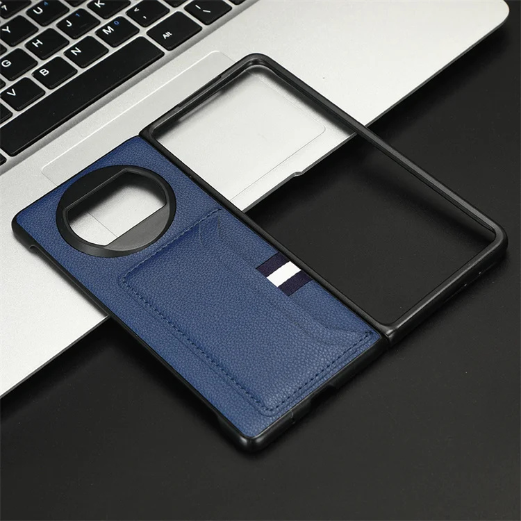 Luxurious Litchi Skin PU Leather & PC Book Cover with Multiple Card Slots