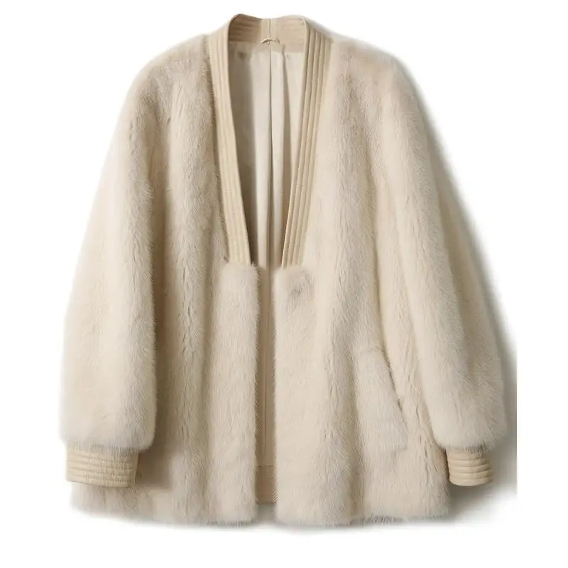 Faux Fur Coats Winter Warm Short Jaqueta Imitation Mink And Rabbit Fur Feminina Elegant Casaco Women Korean Fashion