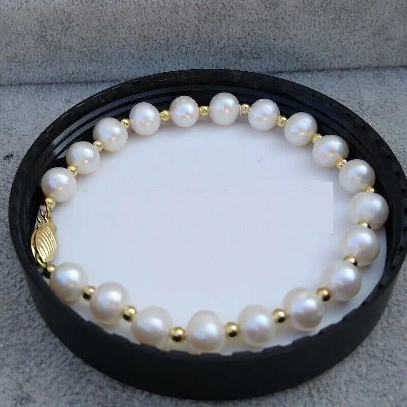 

New Natural AAA South Sea White Pearl Bracelet 7.5-8"
