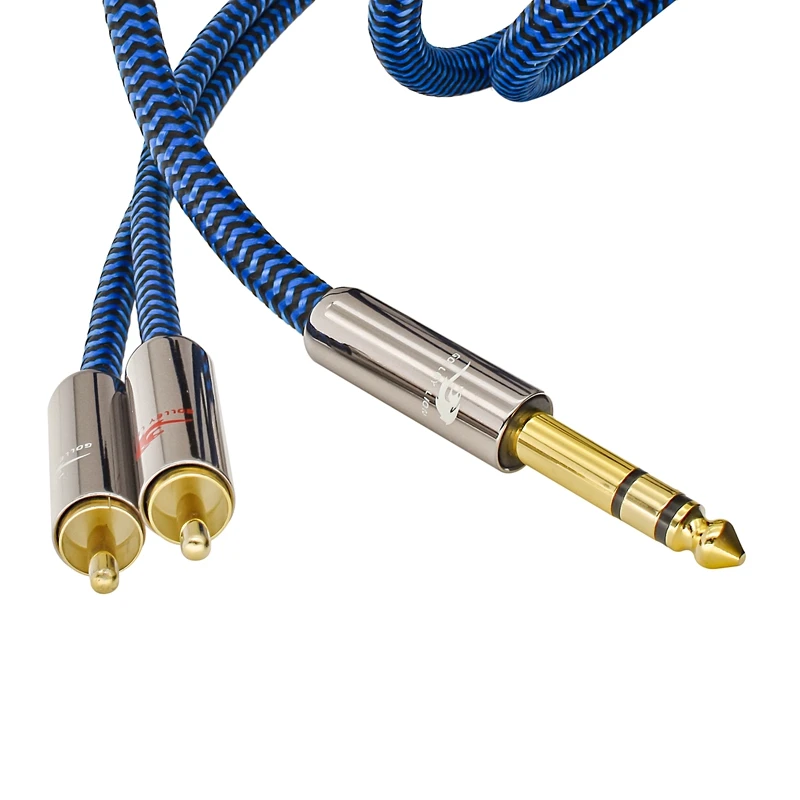Hifi  ̺ ׷ 6.35mm- RCA  ڽ ͼ AMP 1/4 ġ TRS -2 RCA  OFC ̺ 1M 2M 3M 5M 10M