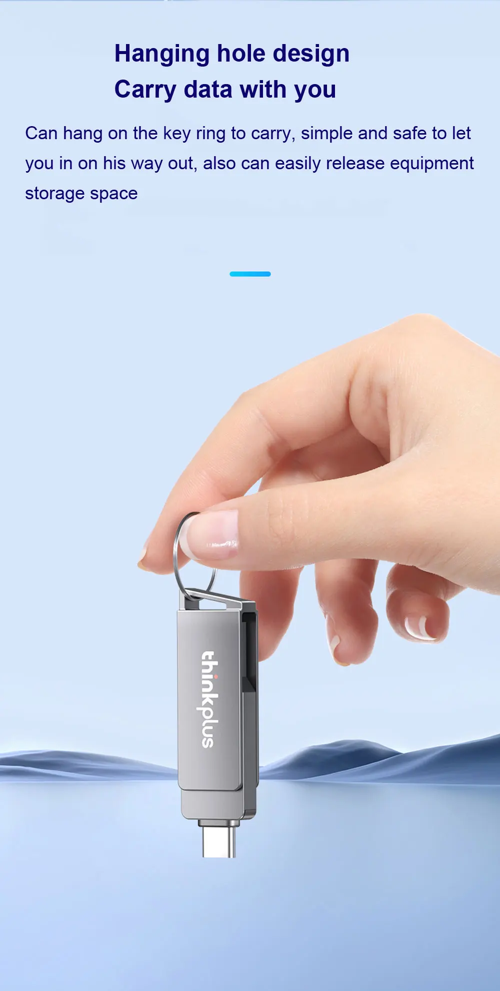 Dual-Port, Stick USB de metal rotativo, Disco