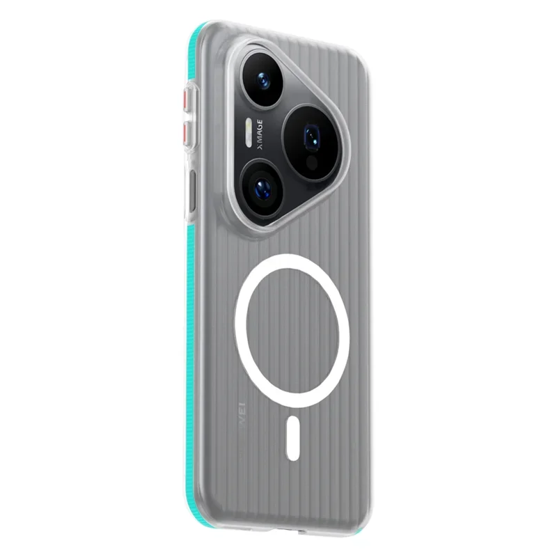 Magnetic MagSafe Matte Hard Case with Transparent Luggage Stripe - Slim Shockproof Cover Bumper