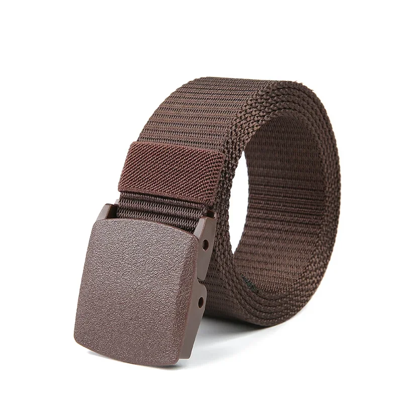 Unalakleet Men's Breathable Nylon Webbing Belt - Fully Adjustable, Brown, Fits 28"-44" Waist - View #4