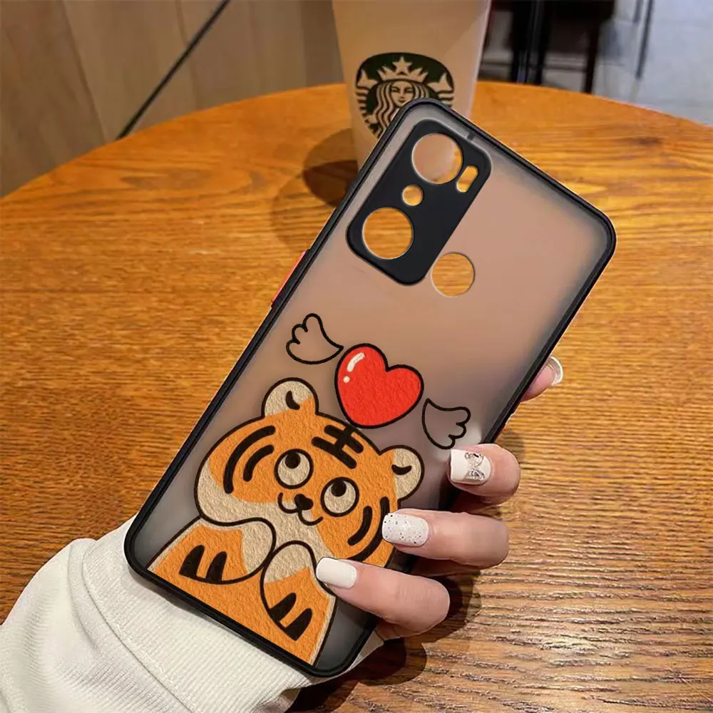 thumbnail image 1 of Matte Case for infinix HOT 20I 12 12I 11 11S 10 10I 10S PLAY 9 Pro POVA 3 CAMON 15 17P Case Funda Coque Shell Cute Little Tiger, 1 of 5