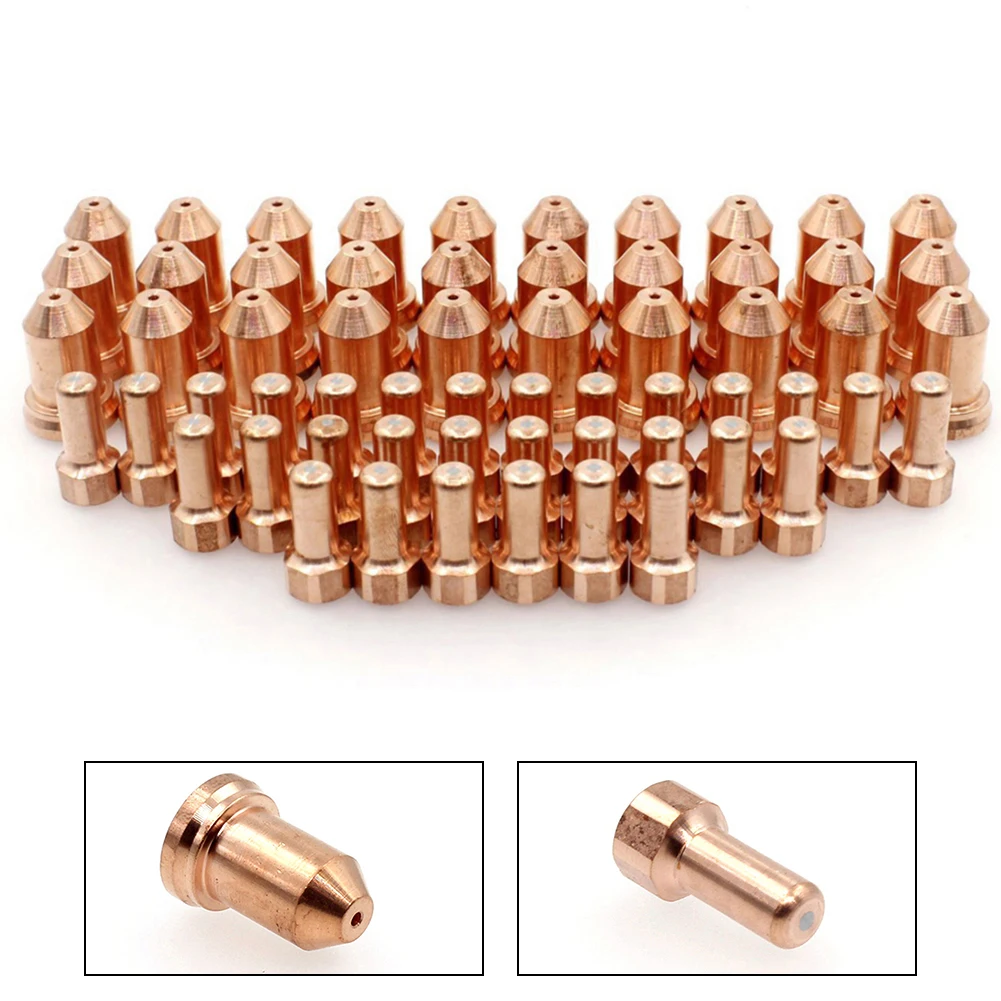 

60pcs PT-80 PT80 IPT-80 Plasma Cutter Torch Electrode 1.3mm 1.0mm 1.2mm Tips 52558 51311.13 Plasma Torch Nozzles Welding Tools