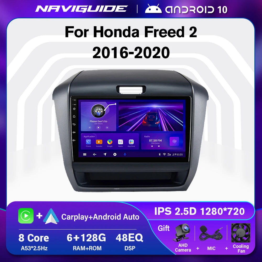 

Автомобильный радиоприемник IDE P1 Android для Honda Freed 2 2016-2020 GPS-навигация 1280*720 DSP Carplay мультимедийный плеер стерео без DVD