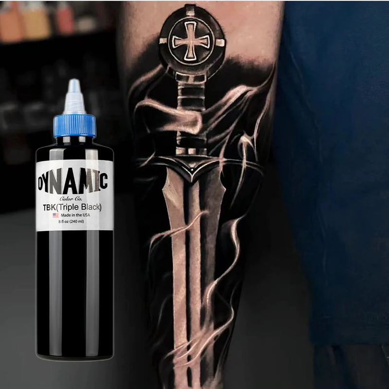 High Quality Long Time Last Original Dynamic Tbk 8 Oz Triple Black Color  Tattoo Ink 240ml Bottle - AliExpress