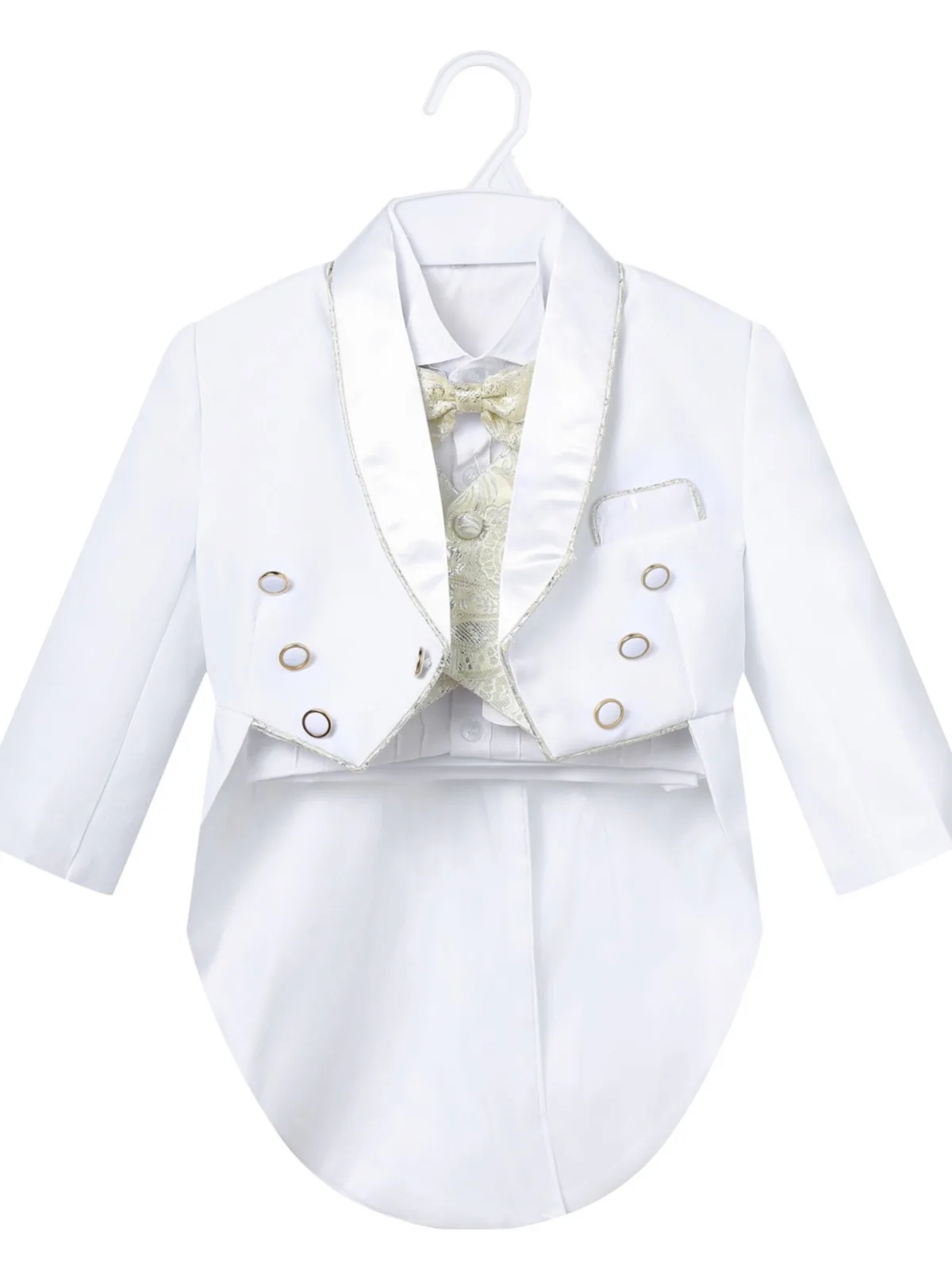 Description Picture 4 of itemChildren's Clothes SET Little Boy Tuxedo/Baby Boy Clothes/Gentleman Bowtie Baby Boys 5-piece Suit Set 931A