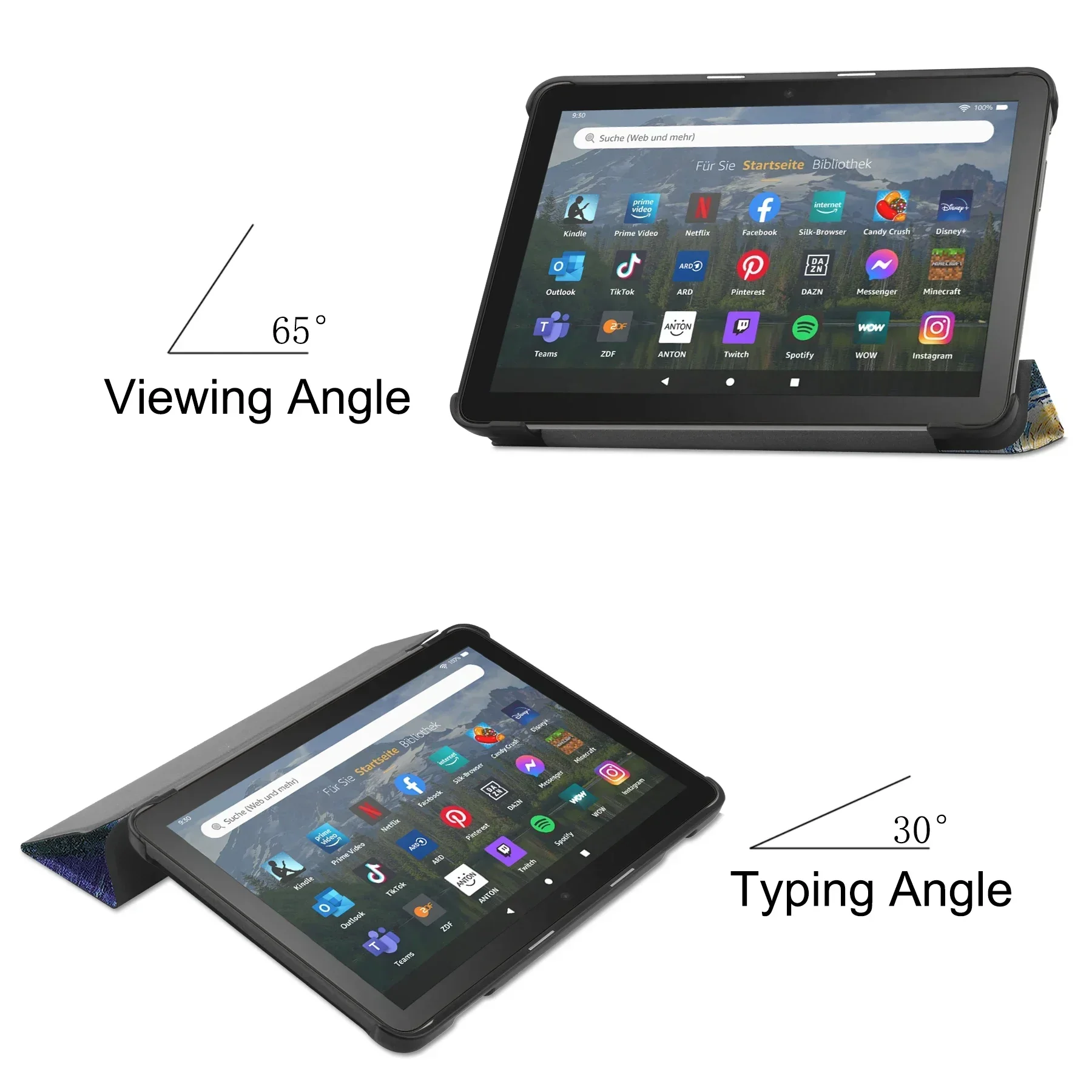 Premium Tablet Cover with Auto Sleep/Wake & Folding Stand
