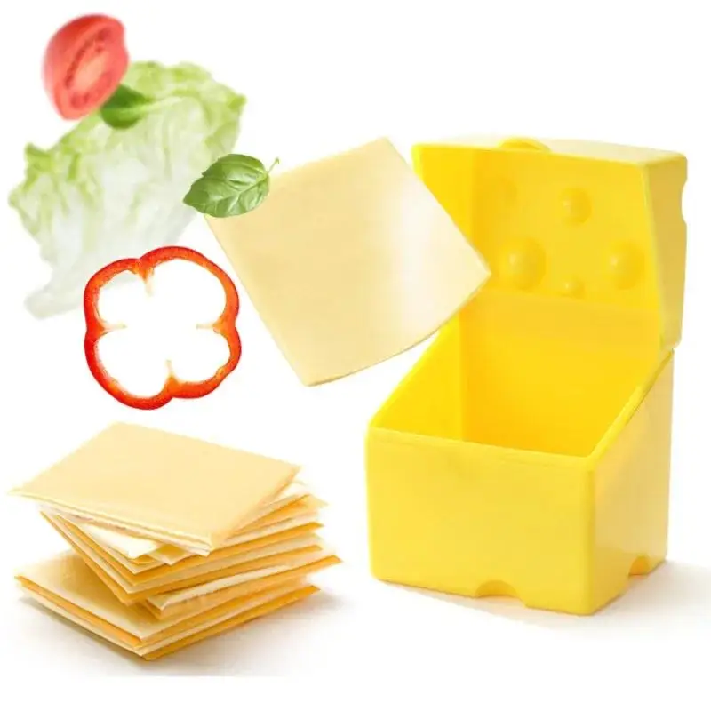 Kitchen Fresh-keeping ABS Flip Cheese Box Refrigerator Fresh-keeping BoxFood And Snack Packaging Cheese Storage Box