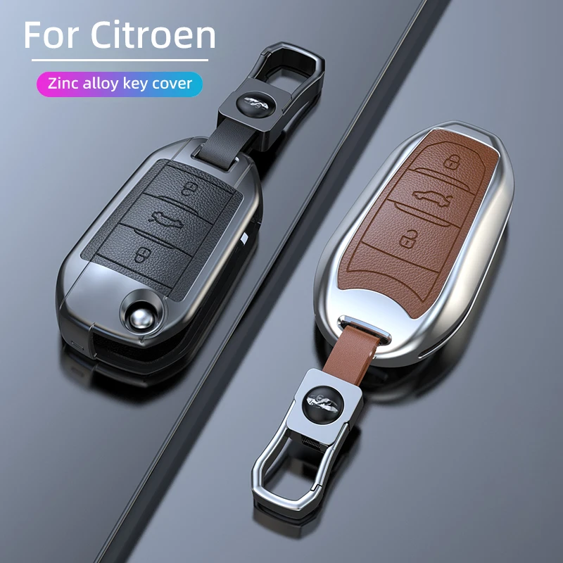 

Zinc alloy Car Key Case For 207 3008 208 308 2008 307 508 5008 407 301 206 Citroen c1 c2 c3 c4 grand picasso c5 ds3 5 Cover