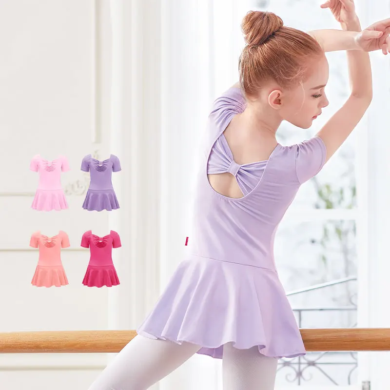 Kids Girls Ballet Dress Children Dance Leotard Dresses Dance Costumes Skating Bodysuit Dancewear Balleriana Clothes new girls ballet dance dress kids long sleeve round neck hollow back figure ice skating dresses dancewear for stage performance