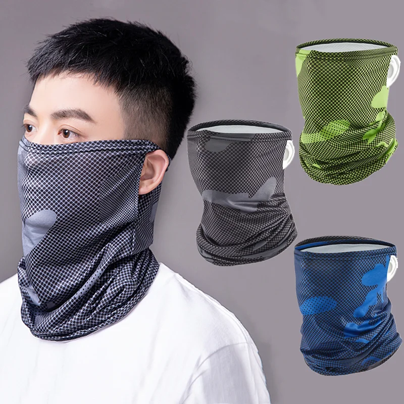 

UV Protection Ice Silk Face Cover Neck Tube Outdoor Sports Bandana Scarf Breathable Hiking Scarf Neck Gaiter Bandana