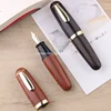 Majohn Q1 Mini Wood/Acrylic Transparent Pocket-Size Eyedropper Fountain Pen Iridium Long Knife Nib Portable Ink Writing Gift Pen 5