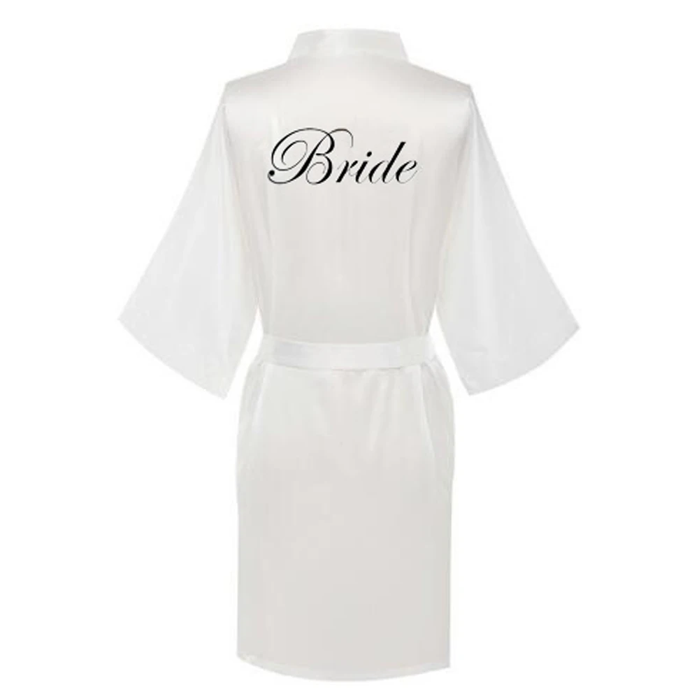 Satin Silk Wedding Robe Bride Dressing Gown Bridesmaid Robes SP002 women sleepwear bride robes silk robe sleepwear pajamas