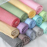 Tissu à coudre en coton sergé pur, treillis coloré 160x50cm, drap de lit DIY, décoration de la maison, tissu pour vêtements pour enfants 2