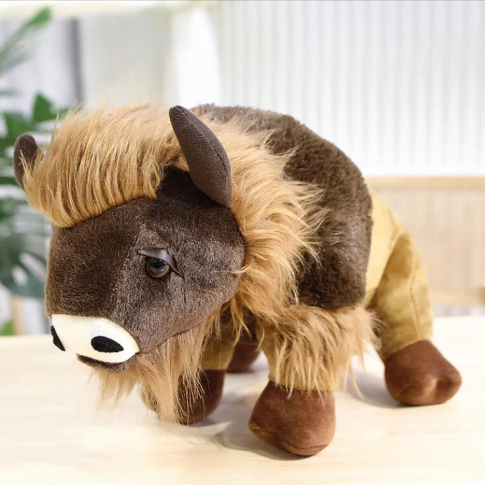 Simulated Bison Buffalo Yak Cow Children Plush Stuffed Toys