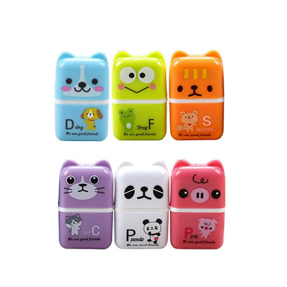 6Pcs Soft Erasers  Stylish Stationery Rubber Kids Soft Cute Erasers  Leave No Trace Animal Eraser